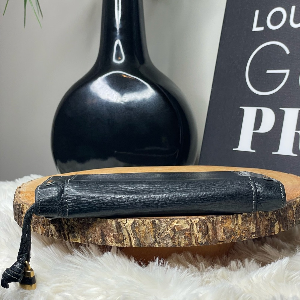 Chloe Paddington Long Black Leather Wallet with Gold Studs - Picture 11 of 12